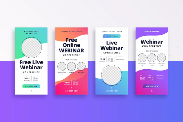 Free Vector | Webinar instagram story collection