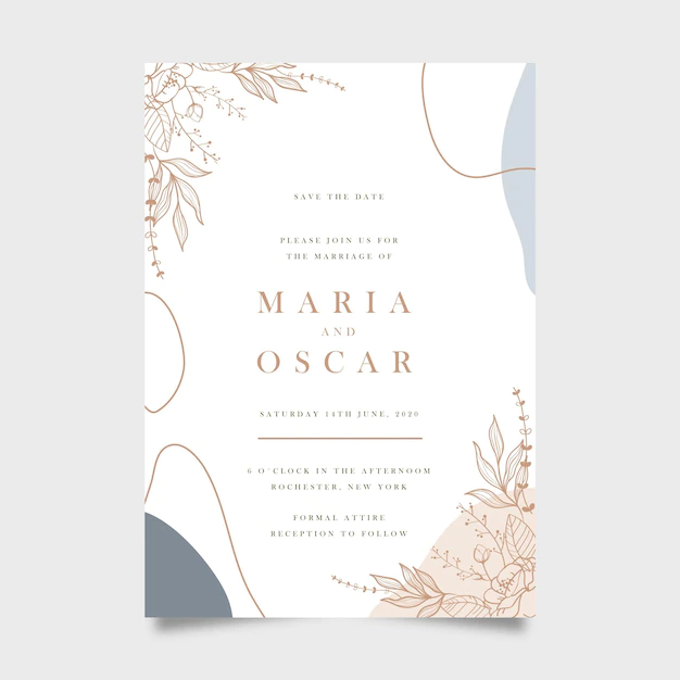 Free Vector | Wedding invitation concept