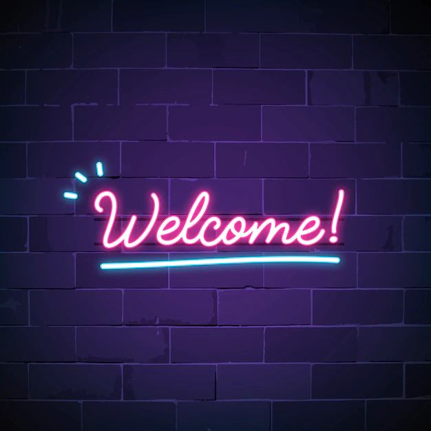 Free Vector | Welcome in neon sign vector