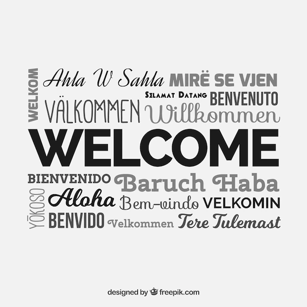 Free Vector | Welcome pattern in different languages