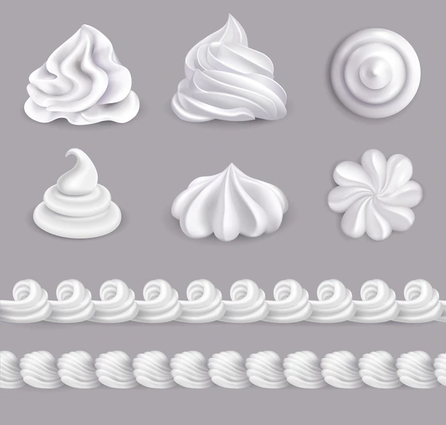 Free Vector | Whipped cream set
