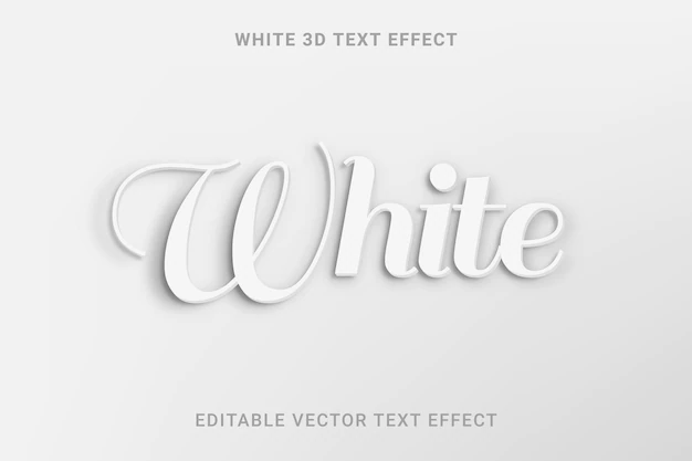 Free Vector | White 3d editable vector text effect