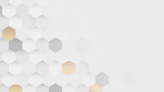 Free Vector | White and gold hexagon pattern background