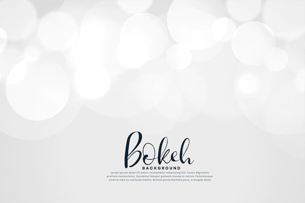 Free Vector | White background with bokeh lights effect