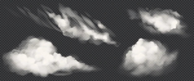 Free Vector | White clouds set, realistic vector smoke icons