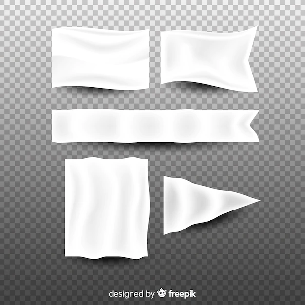 Free Vector | White fabric banner collection