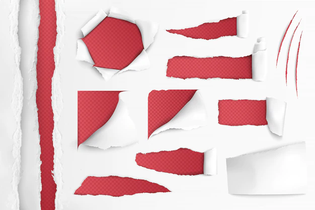 Free Vector | White paper with ripped holes