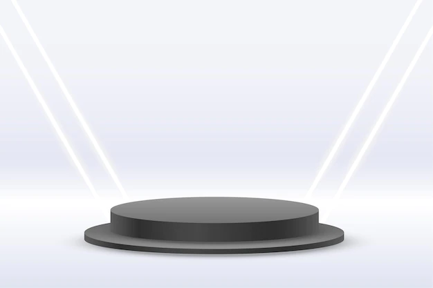 Free Vector | White studio background with product display podium