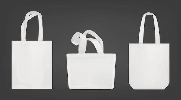 Free Vector | White tote shopping eco bags
