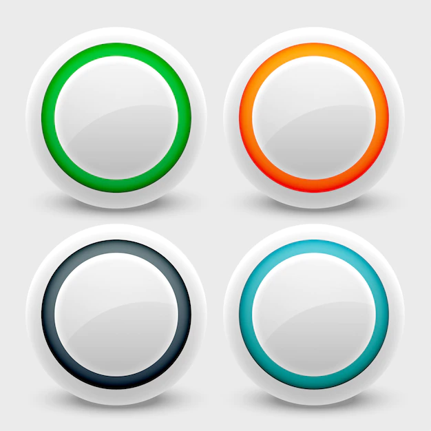 Free Vector | White user interface buttons set