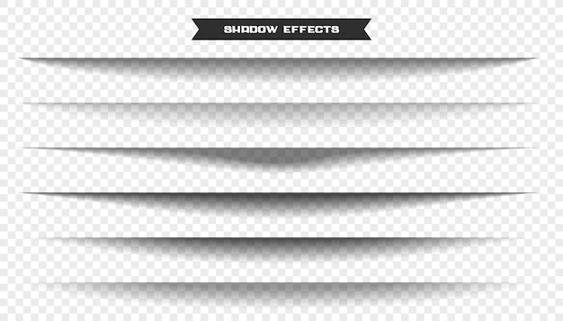 Free Vector | Wide paper sheet shadow effect set of six