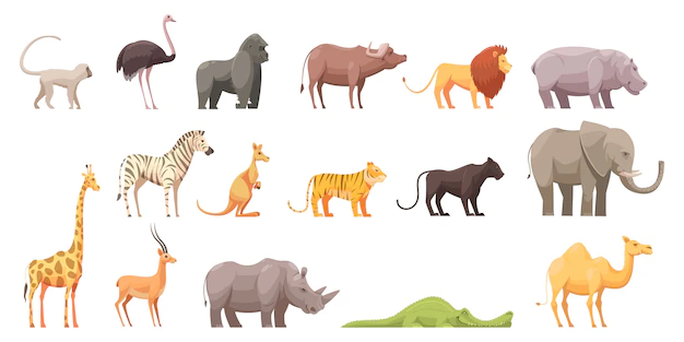 Free Vector | Wild animals