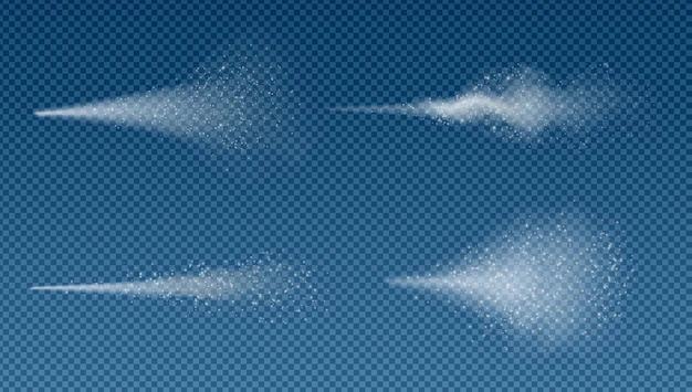 Free Vector | Wind and snow spray transparent set