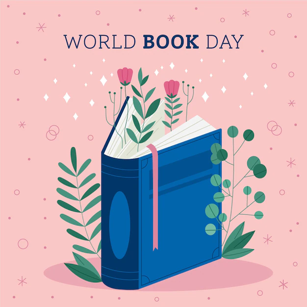 Free Vector | World book day illustration with book
