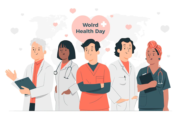 Free Vector | World health day concept illustration