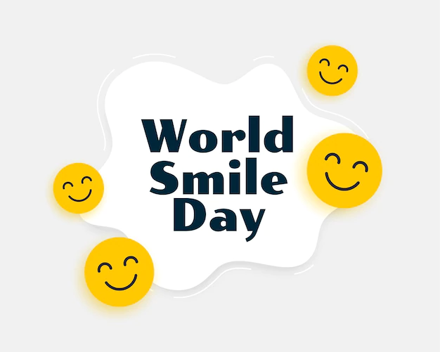 Free Vector | World smile day smiley background