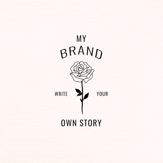 Free Vector | Write your own story branding template