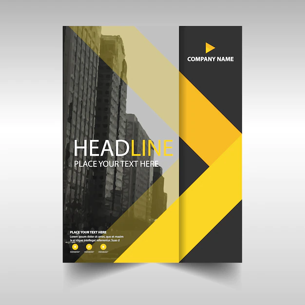Free Vector | Yellow profesional business brochure template