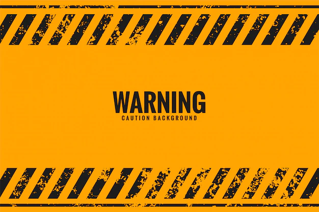 Free Vector | Yellow warning background with black stripes lines