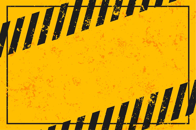 Free Vector | Yellow warning with black stripes