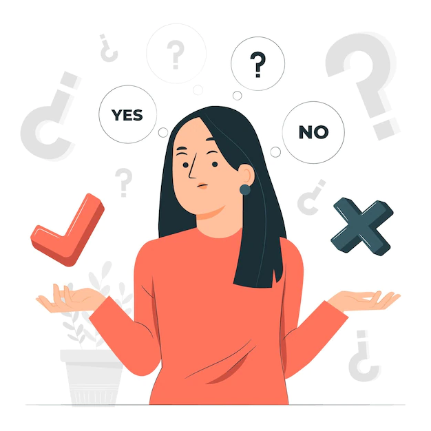 Free Vector | Yes or no concept illustration