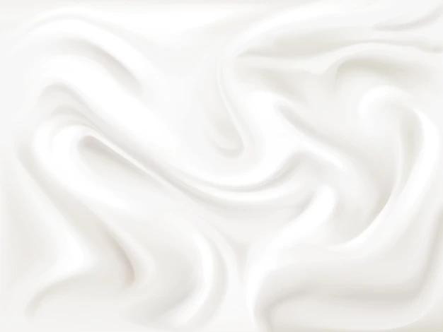 Free Vector | Yogurt, cream or silk texture illustration of 3d liquid white paint wavy flow pattern