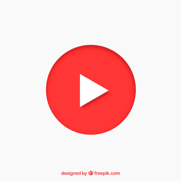 Free Vector | Youtube player icon with flat design