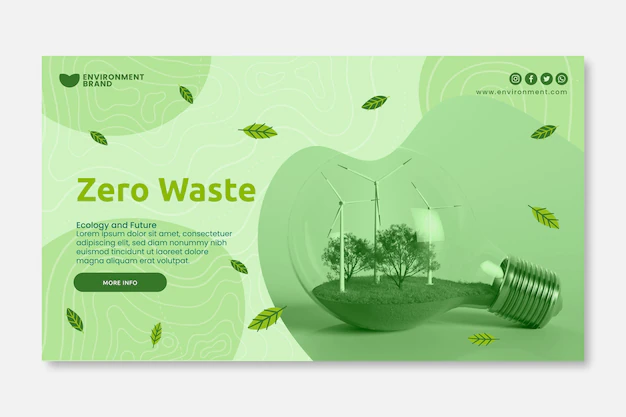 Free Vector | Zero waste banner template