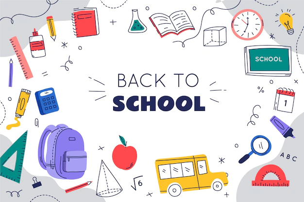 Free Vector | Hand drawn back to school background