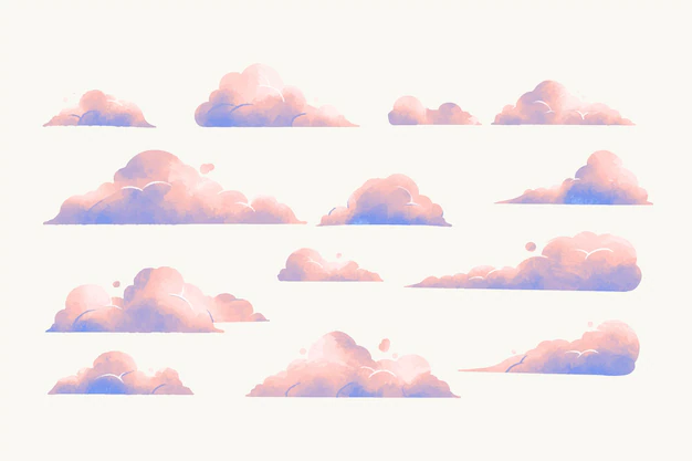 Free Vector | Watercolor clouds collection