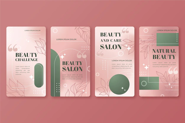 Free Vector | Gradient beauty instagram story collection