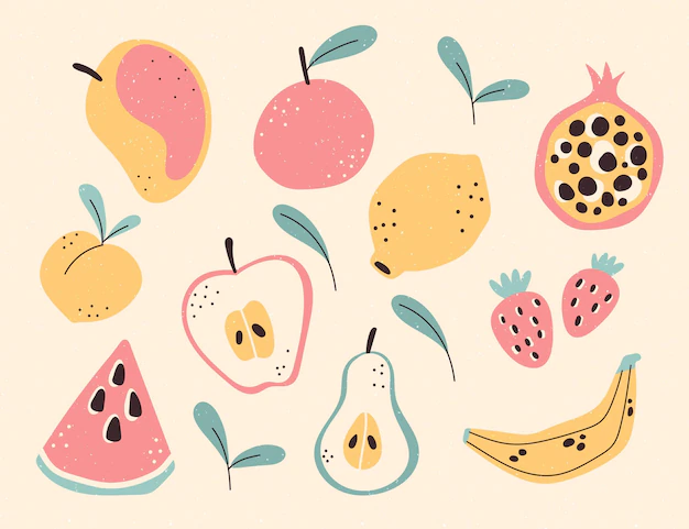 Free Vector | Hand drawn fruit collection