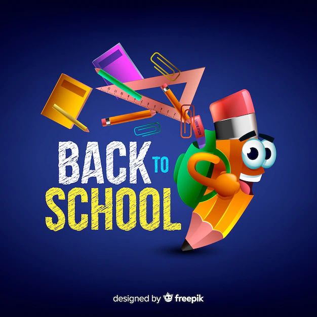 Free Vector | Realistic back to school background