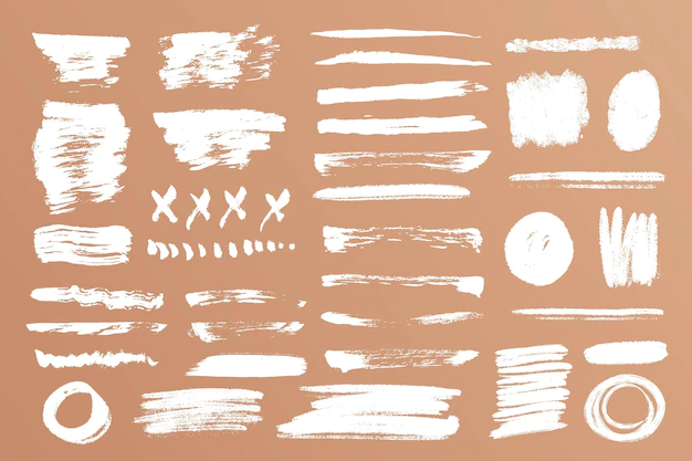 Free Vector | Ink brush stroke collection