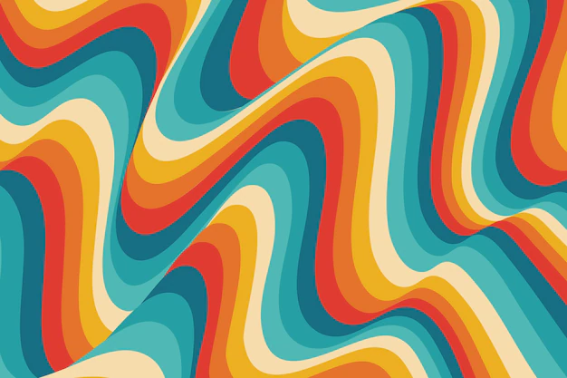 Free Vector | Hand drawn psychedelic groovy background