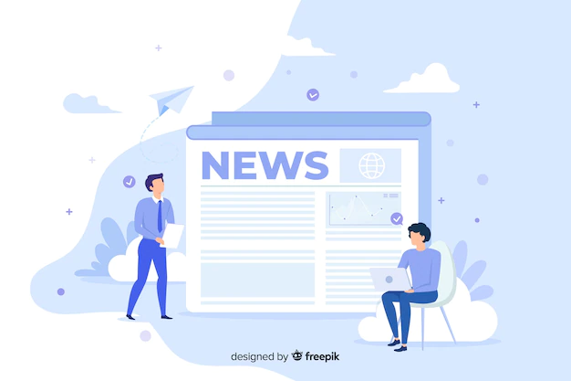 Free Vector | News concept for landing page