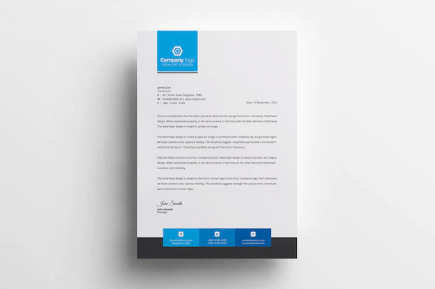 Free Vector | Creative letterhead design template vector