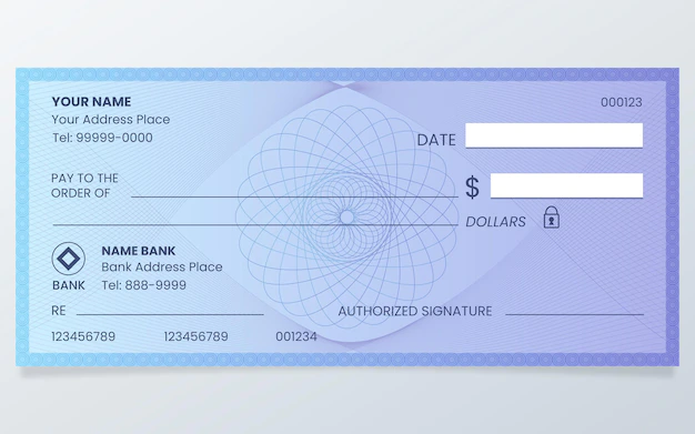 Free Vector | Gradient blank check template