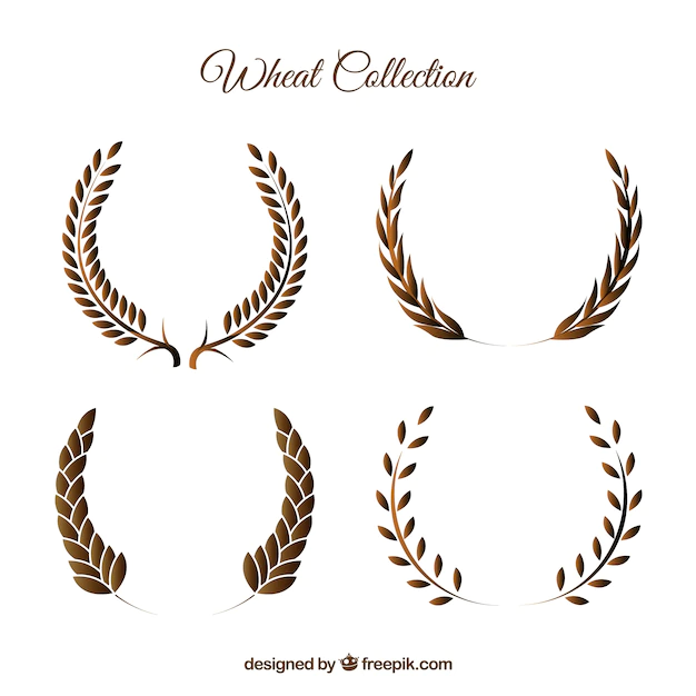 Free Vector | Flat wheat collection