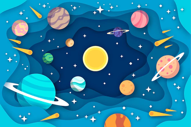 Free Vector | Paper style galaxy background