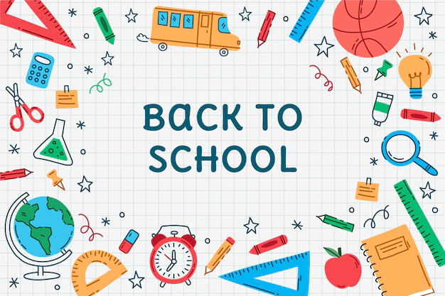 Free Vector | Hand drawn back to school background