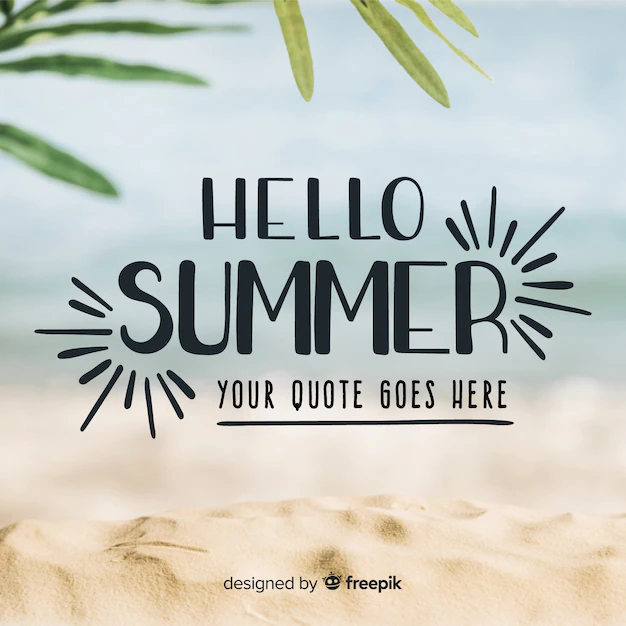 Free Vector | Lettering hello summer