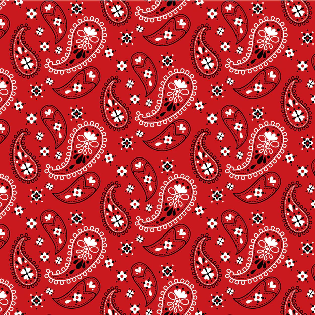 Free Vector | Paisley bandana pattern