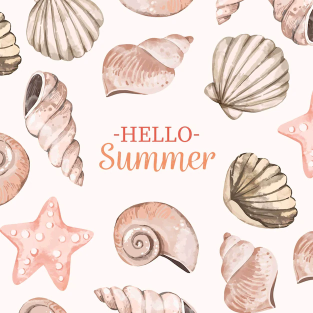 Free Vector | Watercolor hello summer concept