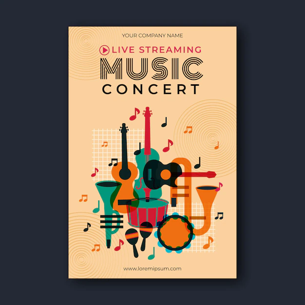 Free Vector | Music poster template