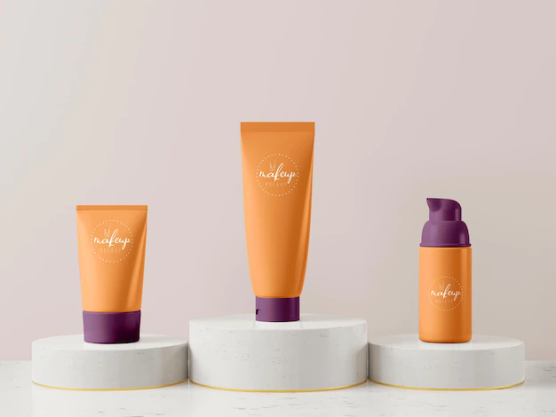 Free PSD | Cosmetic product packaging mockup