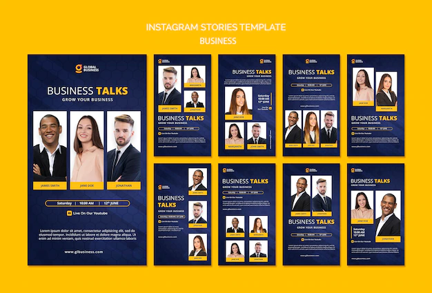 Free PSD | Business instagram stories design template