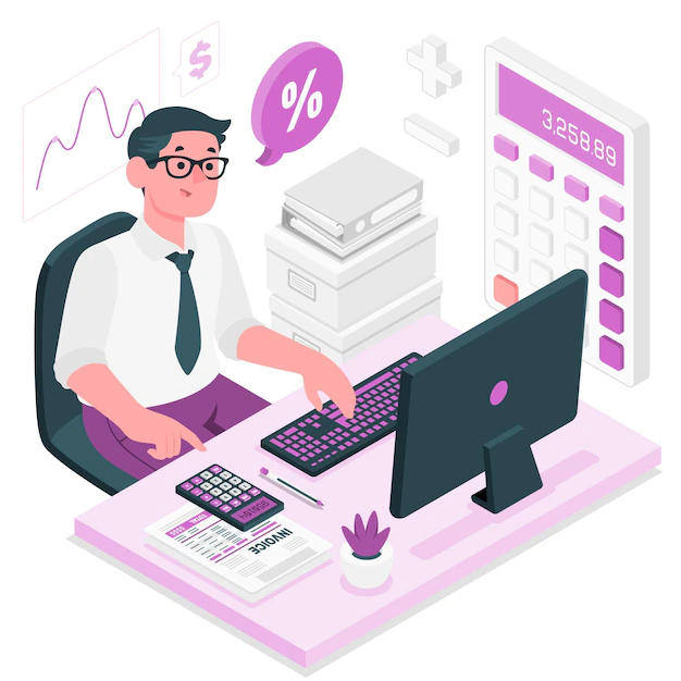 Free Vector | Accountant concept illustration
