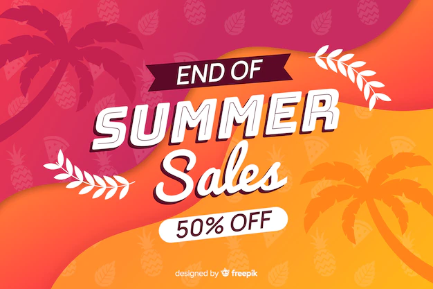 Free Vector | End of summer sales background