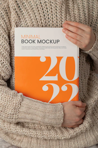 Free PSD | Book mockup with minimal design